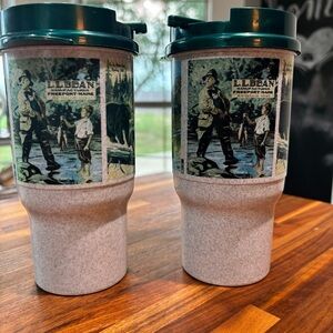 Pair of vintage L.L. Bean travel tumblers